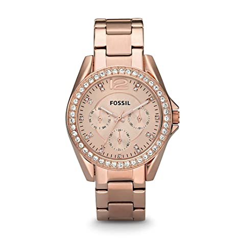 Fossil Riley Analog Rose Gold Dial Women's Watch - ES2811