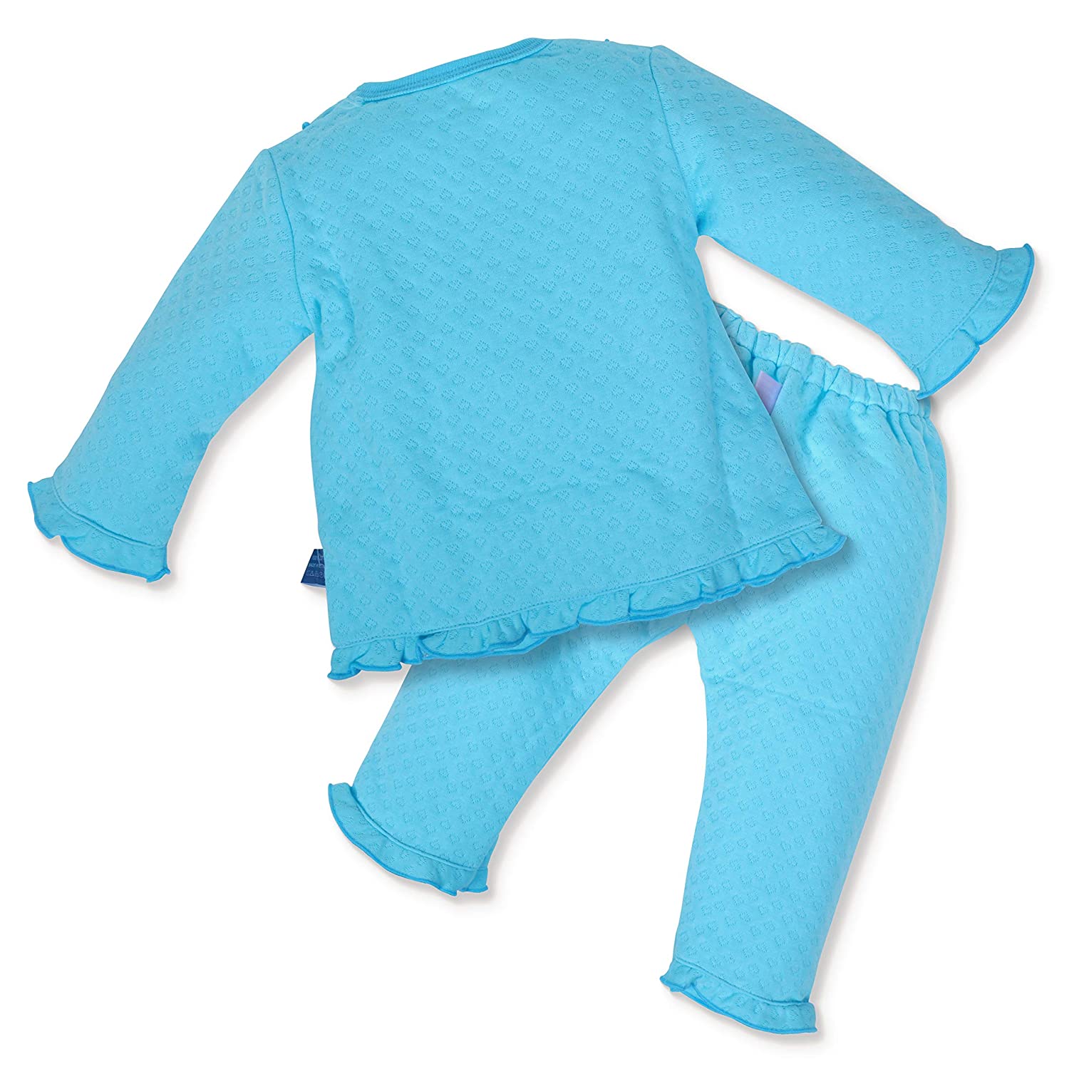 Pokory Night Suit for Babies Full Sleeves Solid Hosiery Cotton Night Suits for Baby Boy and Baby Girl |Night Wear|Night Dress|Sleeping Tshirt and Pyjama Set-Turquoise Blue-Size-4