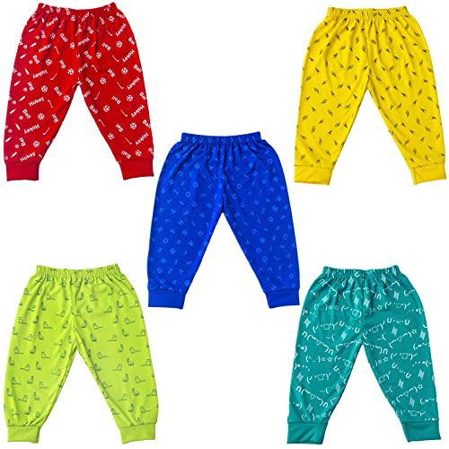 TS LAVI TAVI Soft Cotton Better Comfort Unisex Kids Pyjama Bottoms Multicolor Set of 5