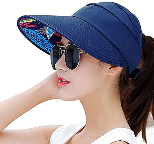 Eastern Eagle Sun Hat for Women Caps for Women Stylish Cap for Girls Stylish Cute for Summer Ladies Cap Beach Hat UV Protection Summer Beach Packable Visor-Purplish Blue