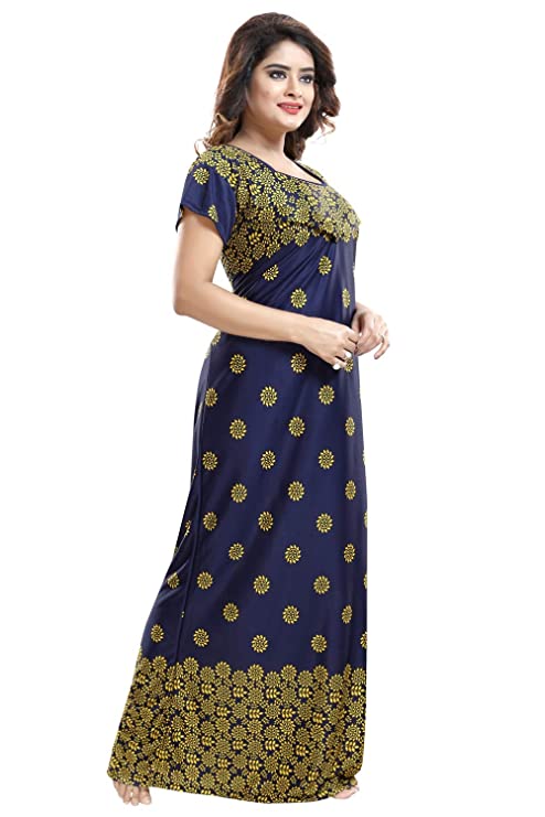 Fabme Women's Satin Maternity Night Dress