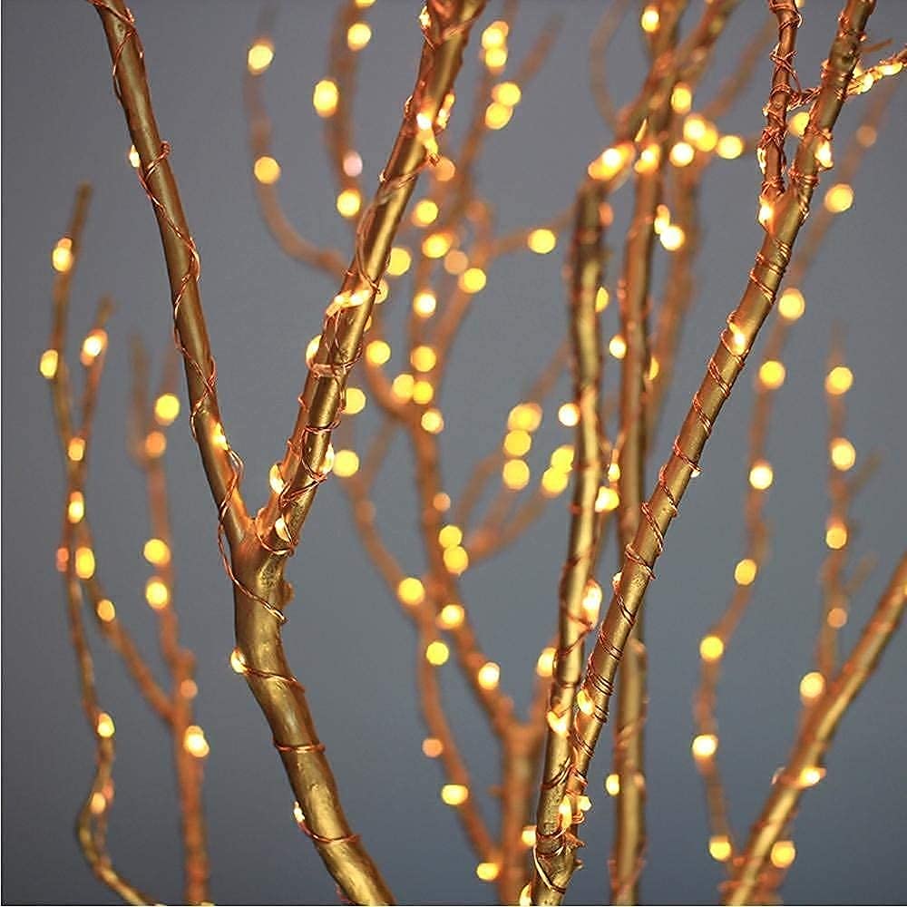 DesiDiya Copper Fairy String Lights with USB Powered Led Light for Decoration (10 Meters, Pack of 1,Corded electric)