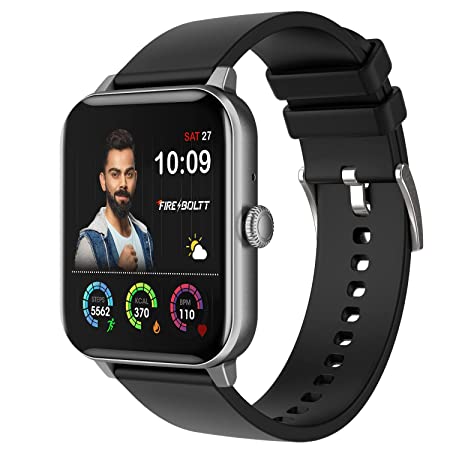 Fire-Boltt Ninja Calling 1.69" Full Touch Bluetooth Calling Smartwatch with 30 Sports Mode, SpO2, Heart Rate Monitoring & AI Voice Assistant (Metal Grey)