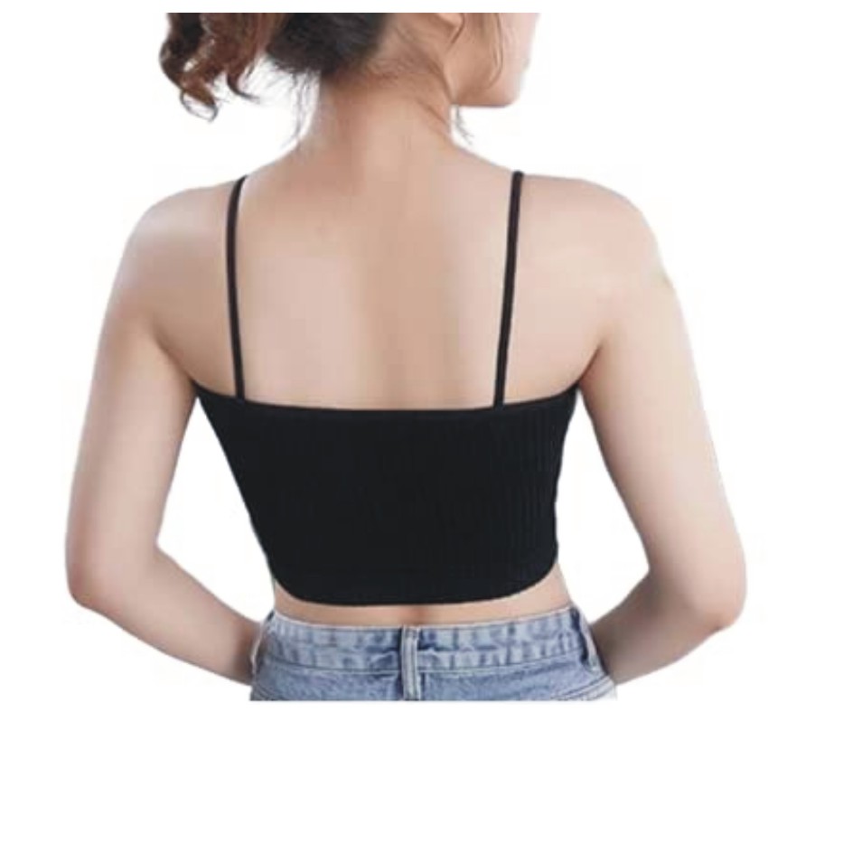 DAVINA FASHIONS Camisole Sports Yoga Tank top with Straps for Women's and Girls Free Size (26 to 34 Bust-Size) (Removable Pad)