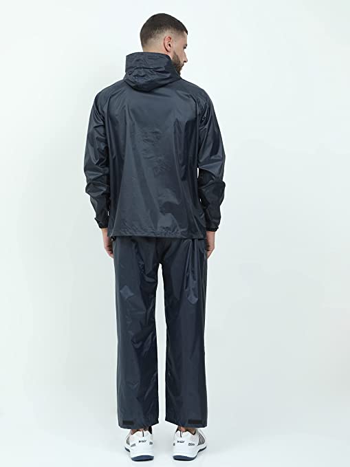 RYKER Men's Polyester Raincoat 100% Waterproof with Hood