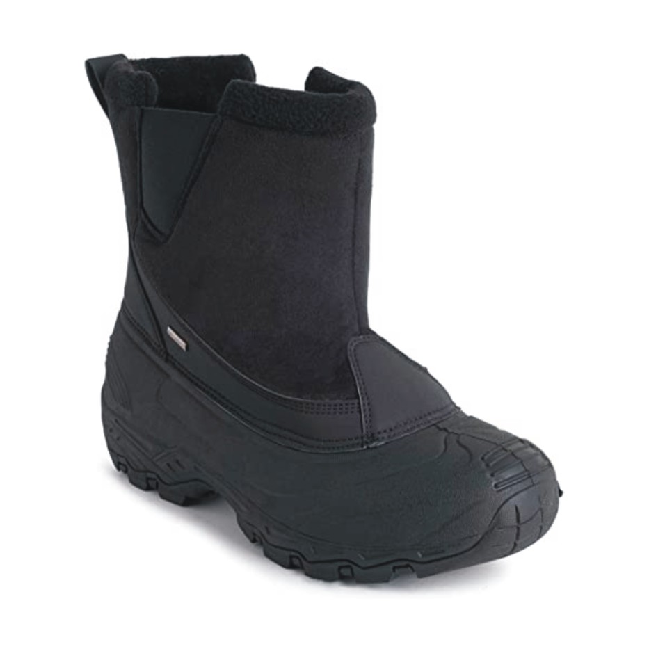 Polar Mens Waterproof Outsole Deep Tread Fully Faux Fur Lined Winter Durable Snow Boots