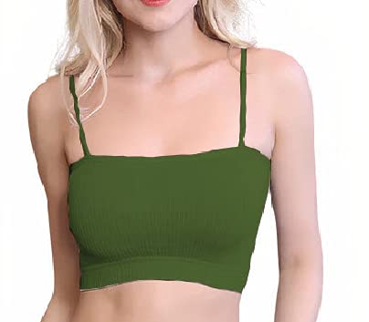 DAVINA FASHIONS Camisole Sports Yoga Tank top with Straps for Women's and Girls Free Size (26 to 34 Bust-Size) (Removable Pad)