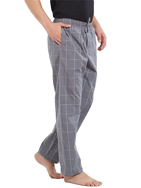 XYXX Men's Super Combed Cotton Checkered Checkmate Pyjamas | Elasticated Waist, Drawstring | Loungewear for Men
