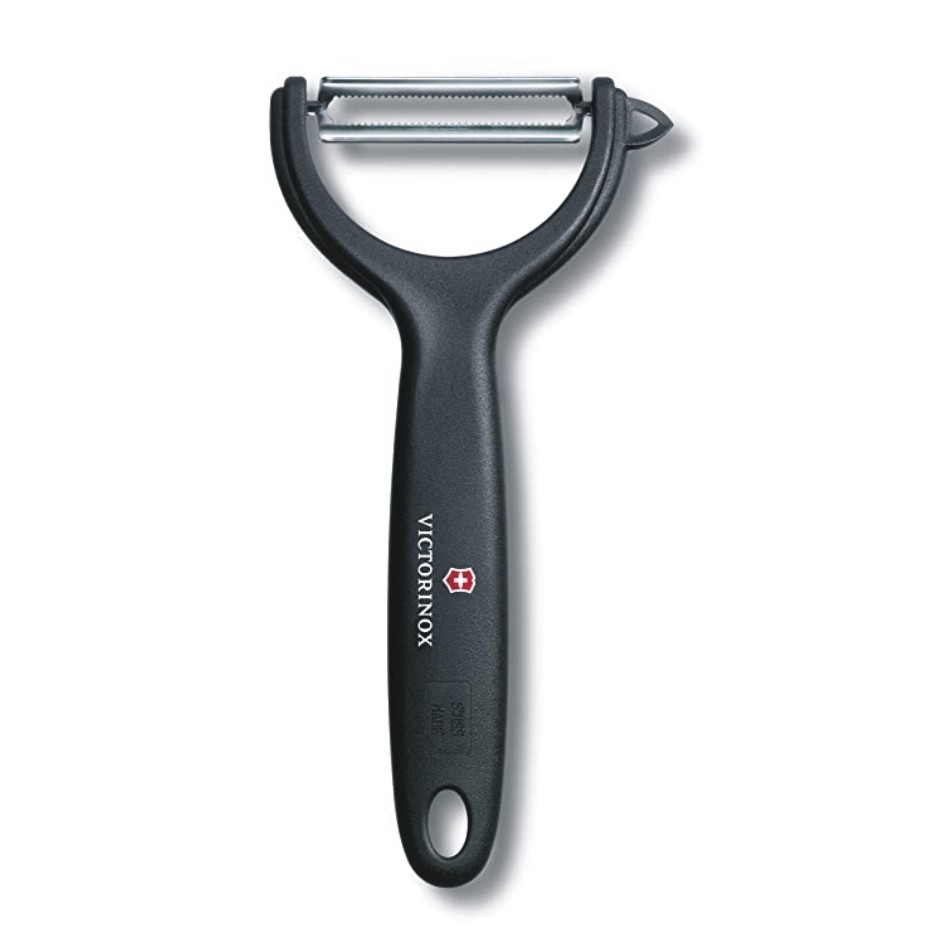 Victorinox, Swiss Classic Multipurpose PEELER/ Vegetable SCRAPPER Double Edge Serrated -BLACK colou