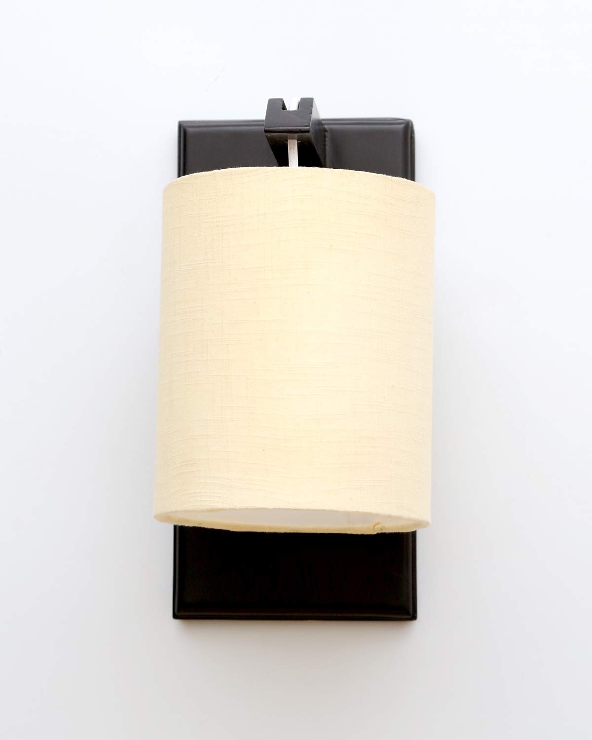LIGHT ANGLE Wooden Surface with Fabric Mounted Wall Lamps (Beige)