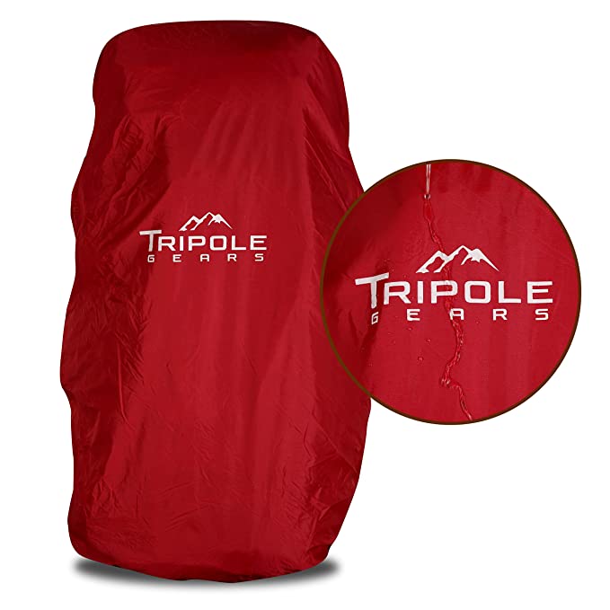 Tripole Rain Cover for Backpack & Rucksack (Red, 50-75)