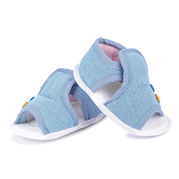 INSTABUYZ Unisex Baby Shoes for Boys & Girls, Infant Sandal for Newborn, First Walking Baby Shoe (6-9 Months) Blue