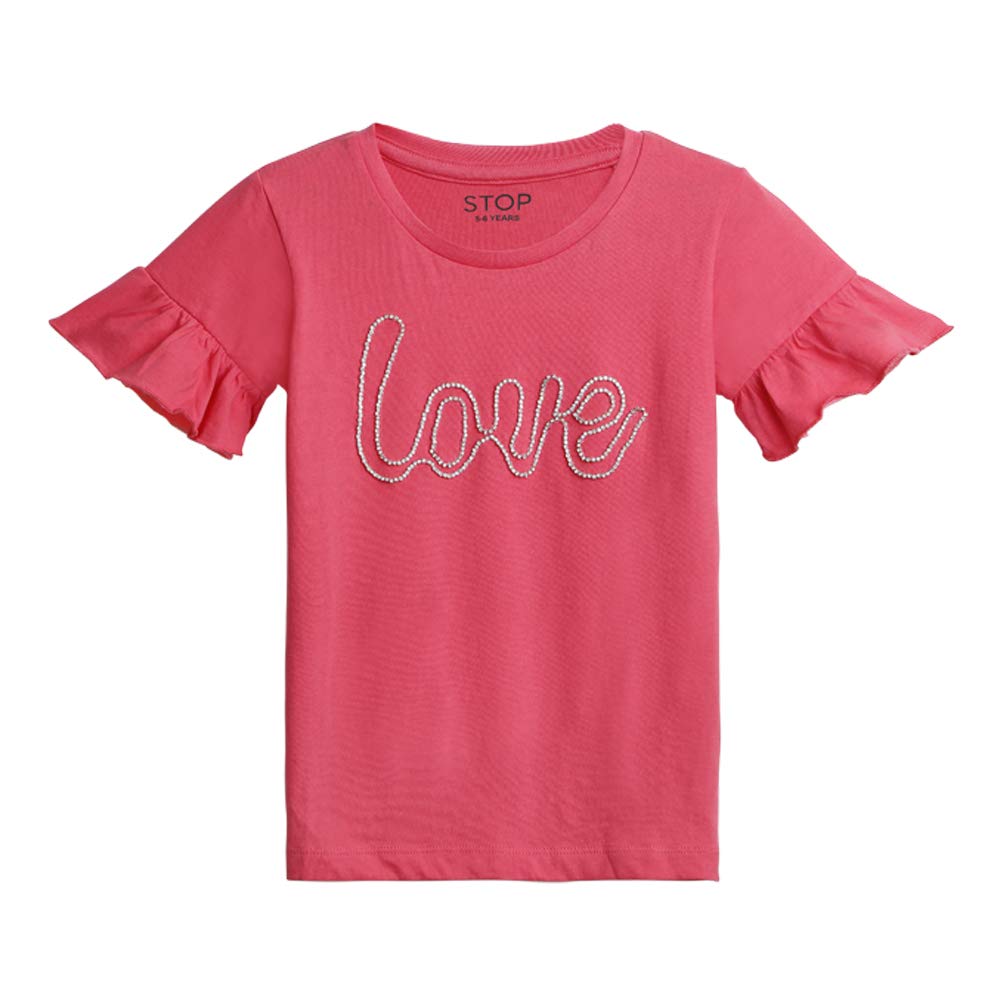 STOP by Shoppers Printed Cotton Round Neck Girls T-Shirt