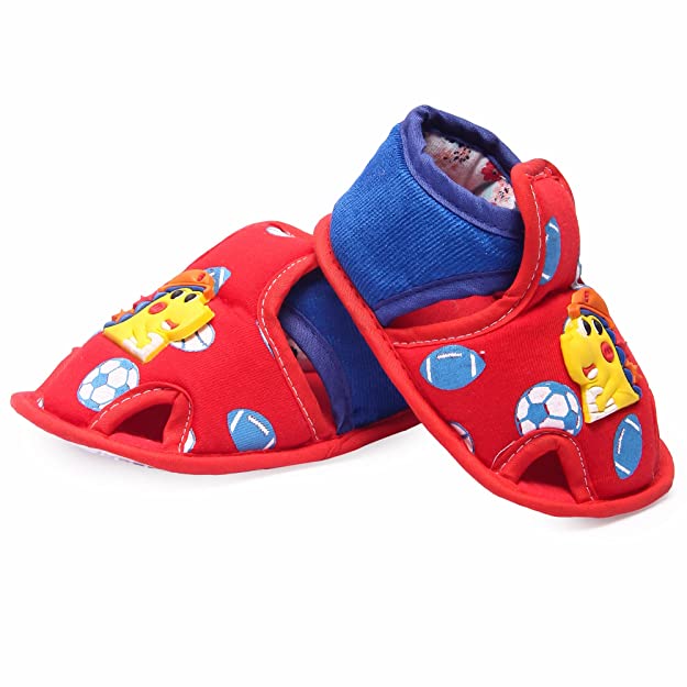 INSTABUYZ Unisex Baby Sandal for Boys & Girls, Infant Sandal for Newborn, First Walking Baby Sandal (6-9 Months) RED