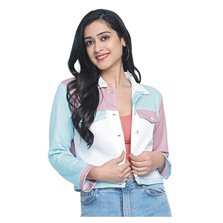 Zotikfit Full Sleeve Colorblock Multicolor Outwear Jacket For Women -WST09