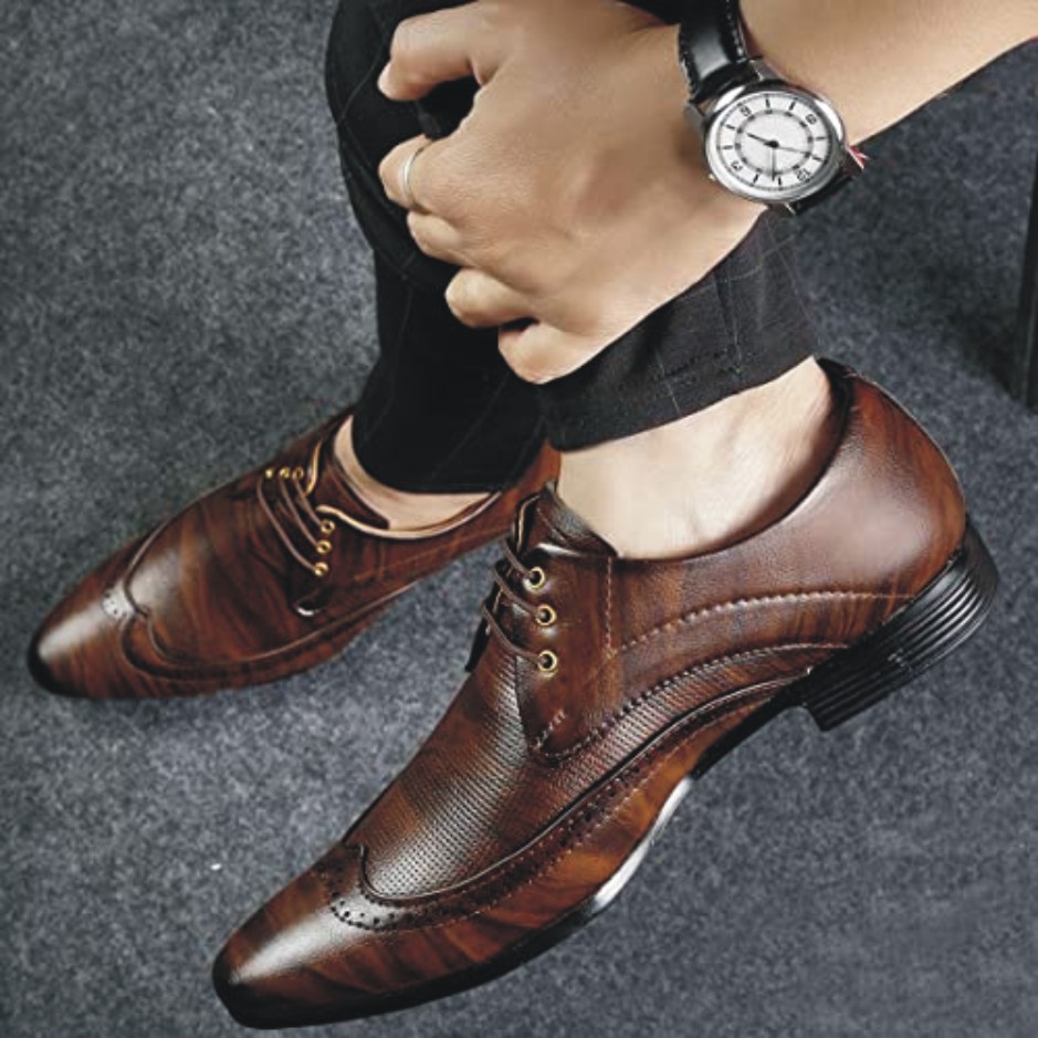 Rontex Men's Synthetic Leather Formal Shoes for Men's/Office Wear Formal Shoes.