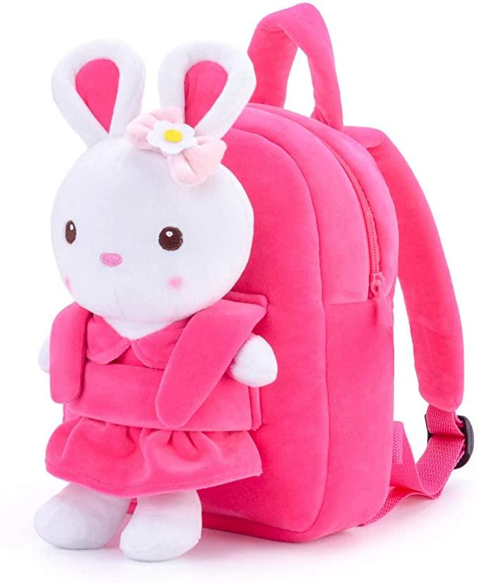 Frantic Kids Soft Cartoon Animal Velvet Plush School Backpack Bag for 2 to 5 Years Baby/Boys/Girls Nursery, Preschool, Picnic