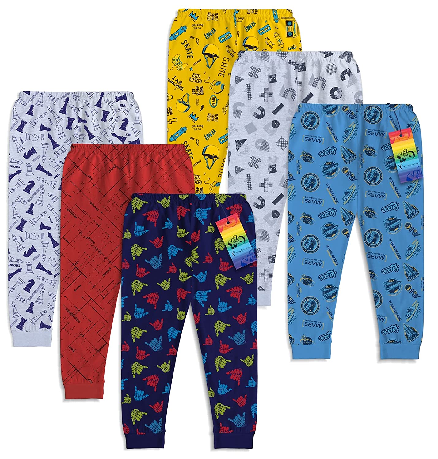 X2O Unisex Regular Fit Pyjama Pants Pack of 6