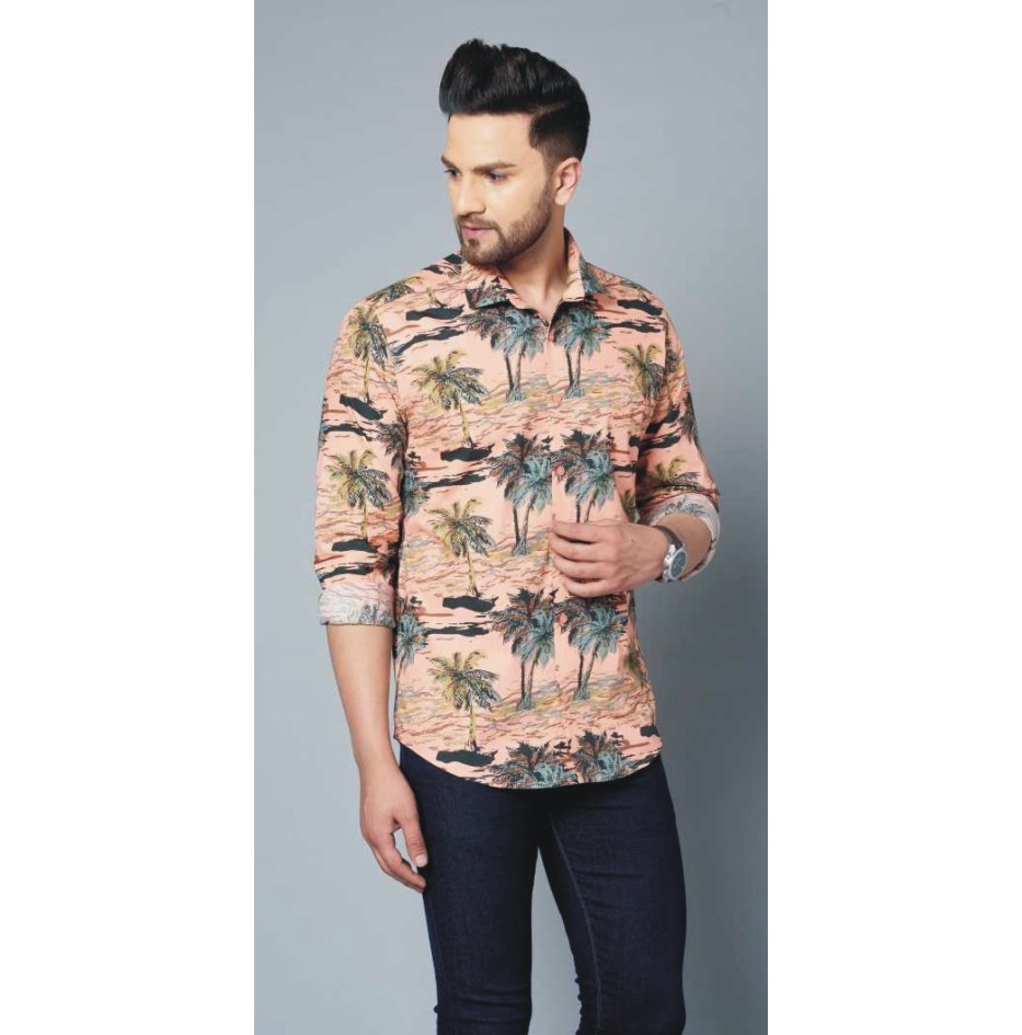 Men Slim Fit Checkered Spread Collar Casual Shirt