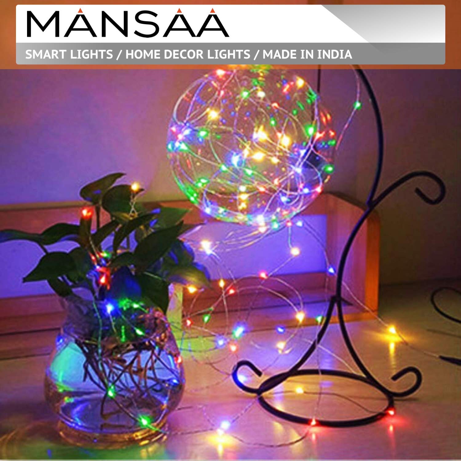 MANSAA 3 MTR 30 LED USB String Light for Decoration (Multicolor (10ft, 30leds), 1)