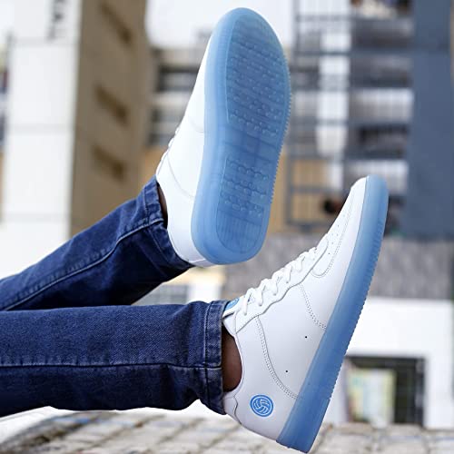 Bacca Bucci ICE Men's Flat Sole Casual Lace up Sneakers with Translucent Rubber Outsole for All Day wear