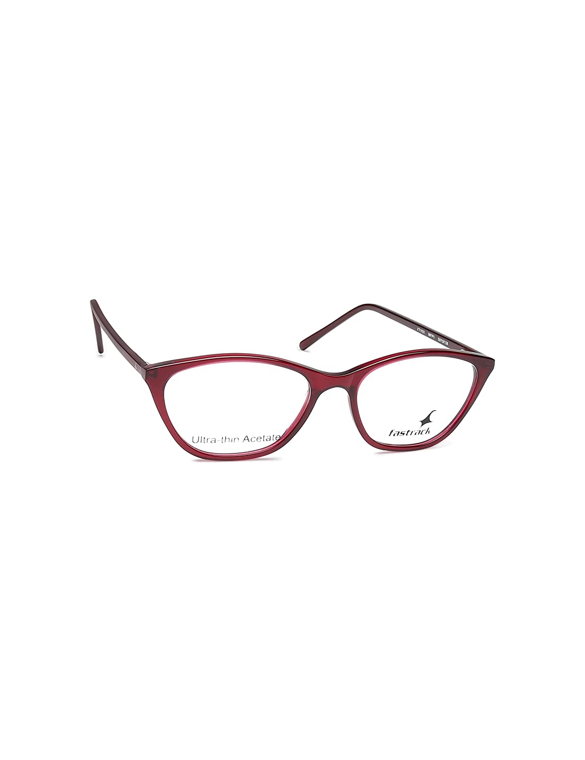 Fastrack Women's Female CatEye Eyeglasses Maroon Prescription Eyewear Frames-50 (FT1151WFP1V)