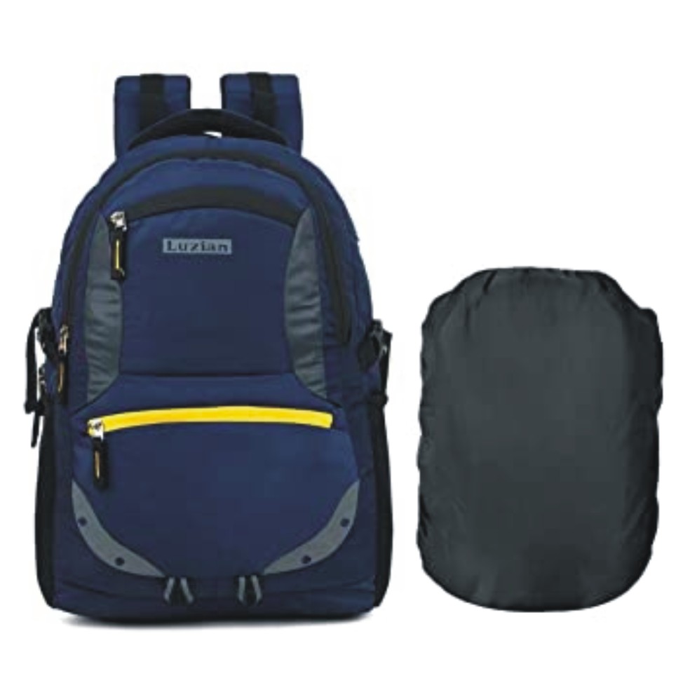 Large 35 L Laptop Backpack Spacy unisex backpack with rain cover and reflective strip  (Blue)