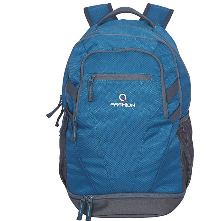 Large 35 L Laptop Backpack Spacy unisex backpack with rain cover and reflective strip  (Blue)