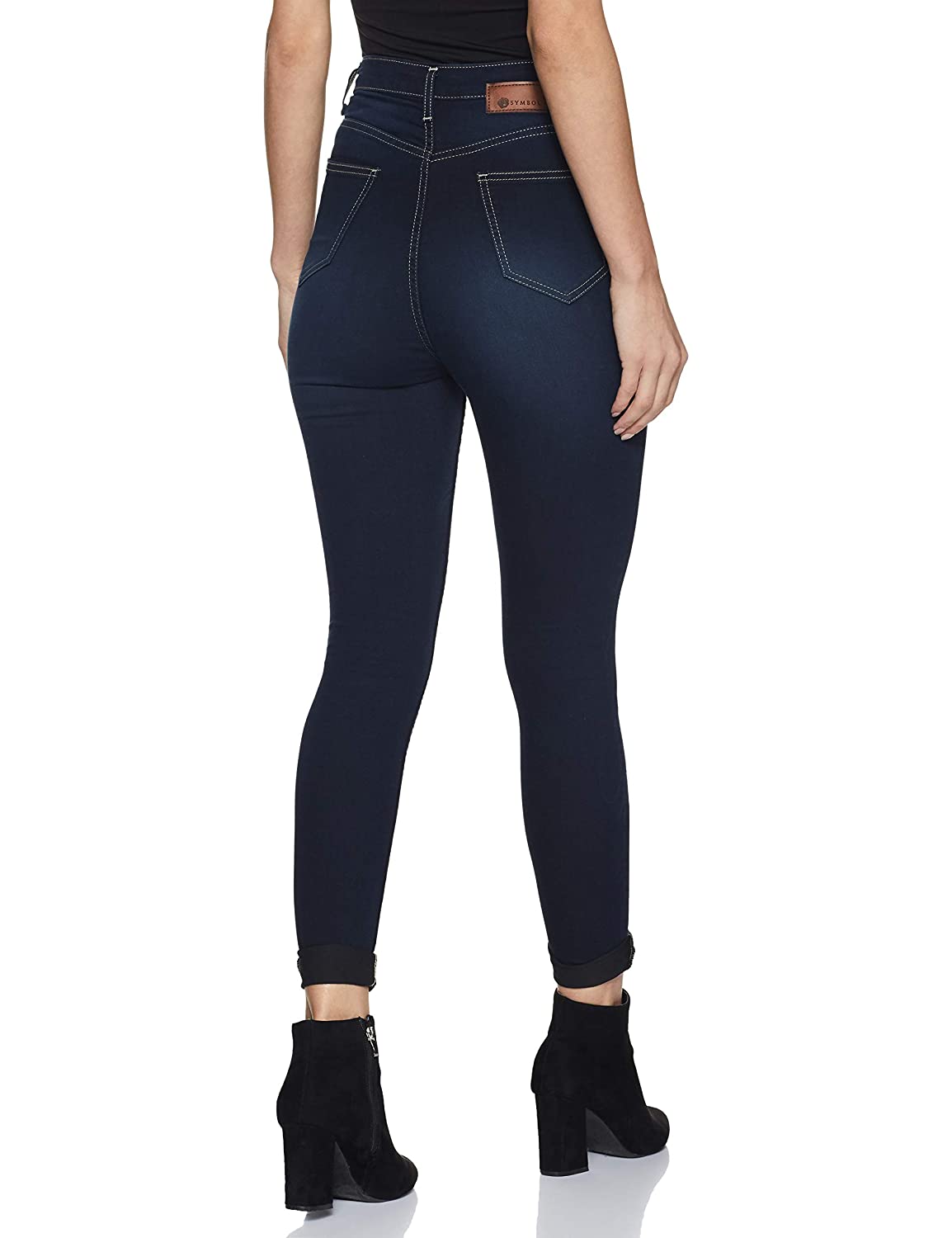 ymbol Women's Skinny Jeans (SS19DNM002E_Raw Navy_34