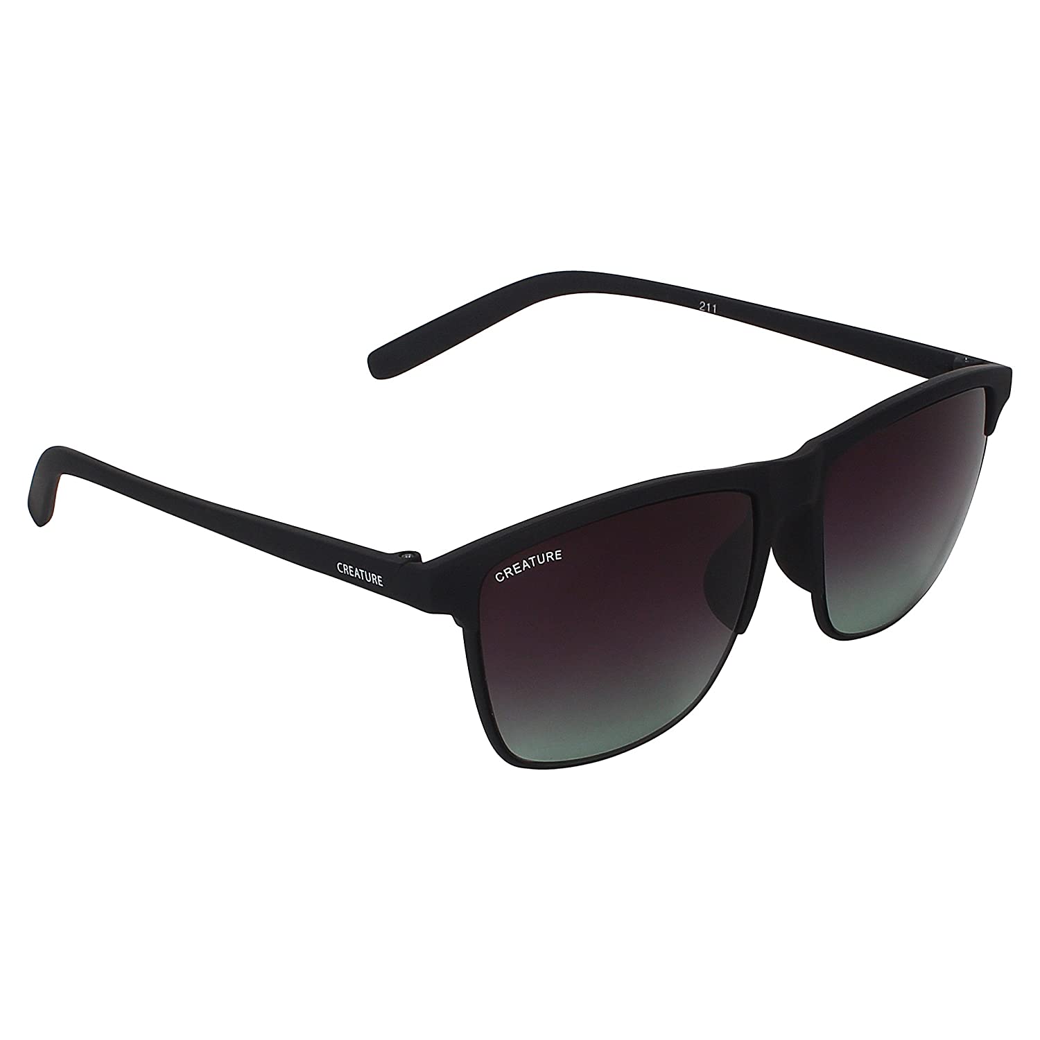 Creature Matt Finish Club master Uv Protected Sunglasses(Doit-006| Frame-Black)